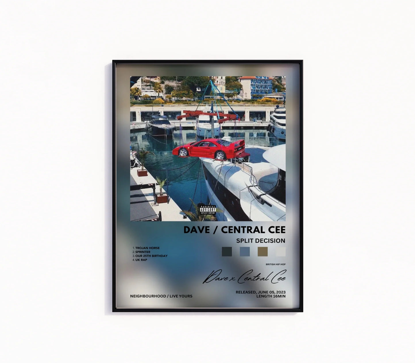 Central Cee & Dave "Split Decision" Album Poster